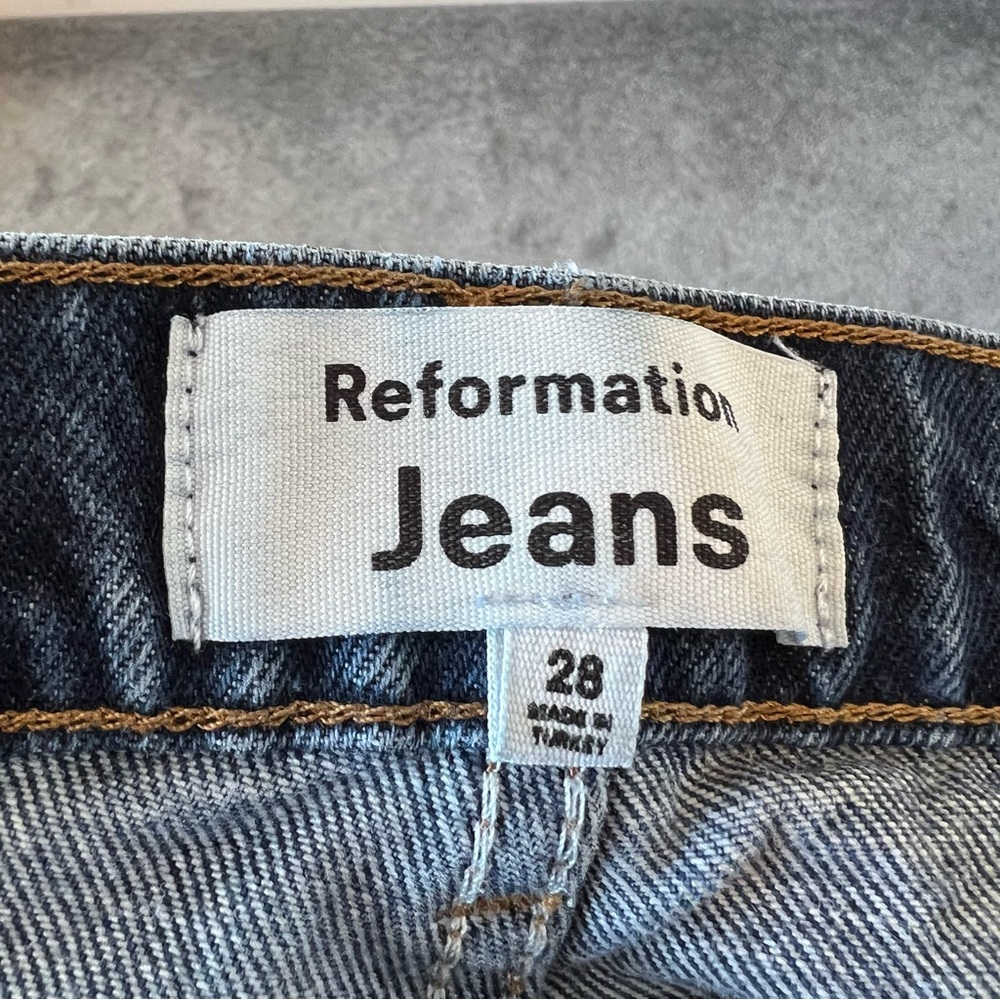 Reformation High Rise Blue Jeans - Picture 10 of 12